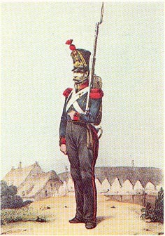 uniforme des Francs Arquebusiers en 1831